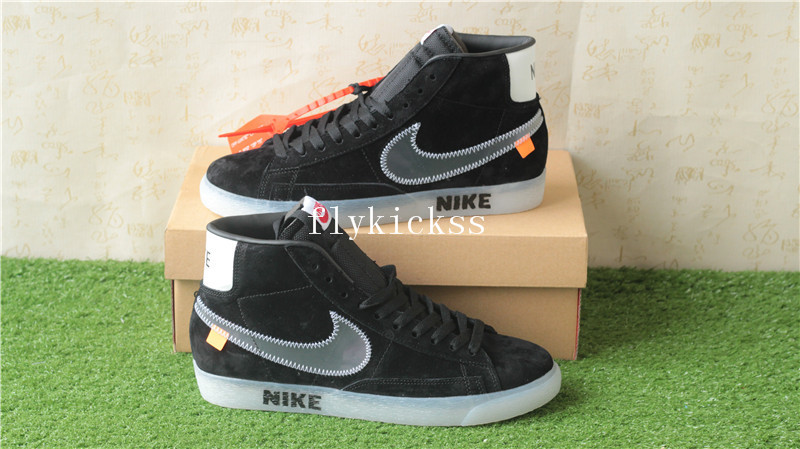 Off White Nike Blazer Mid Black